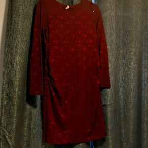 Pink Blush Maternity Burgundy Lace Dress